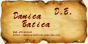 Danica Batica vizit kartica
